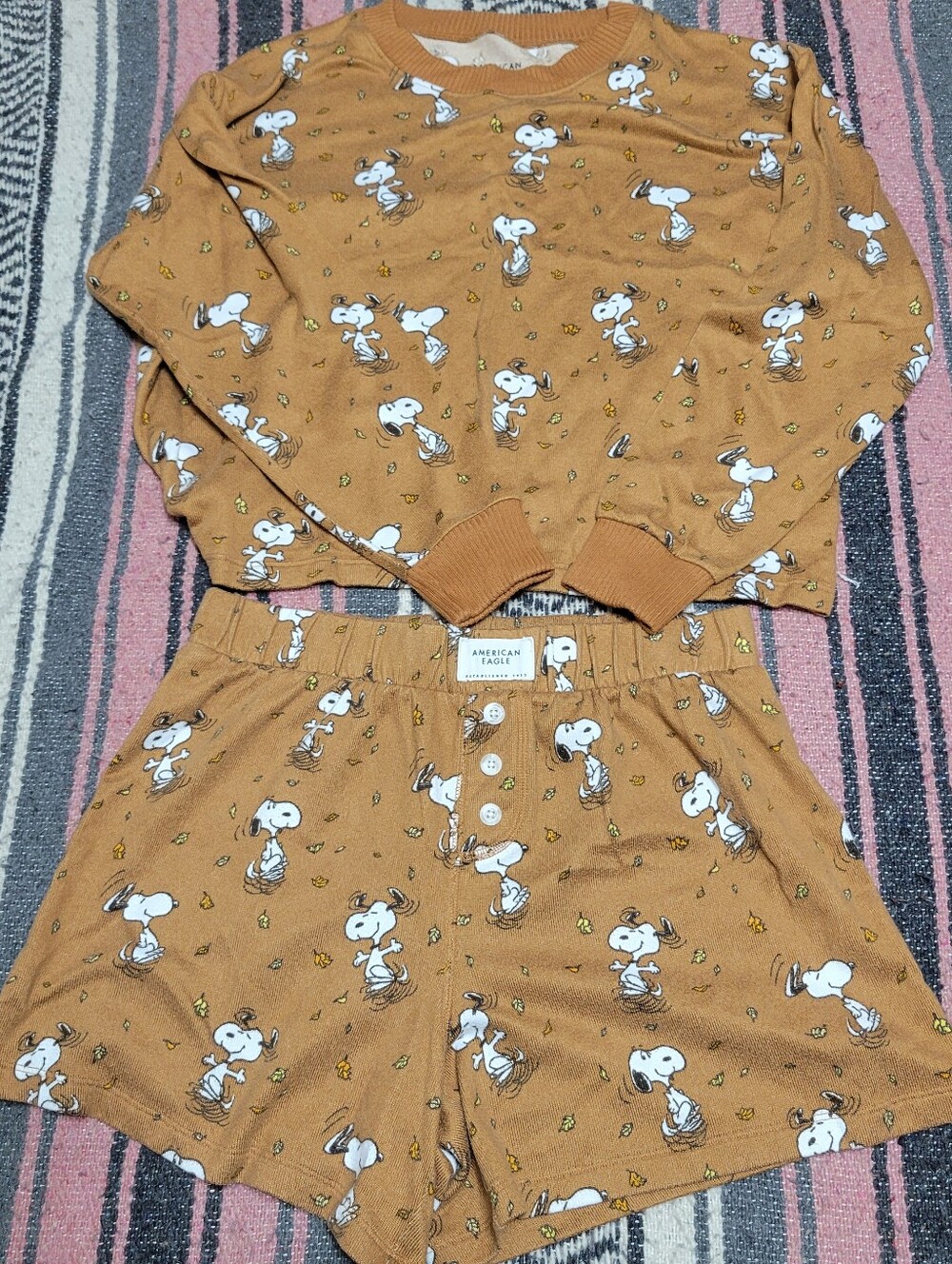 american eagle snoopy fall pajamas